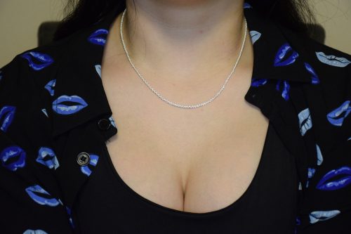 Női Ezüst Színű Vékony Láncos Csillogó Hatású Elegáns Nyaklánc 40+5CM / 2MM