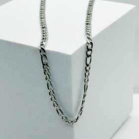   Nemesacél Uniszex Ezüst Színű Figaró Láncos Nyaklánc 50CM / 4MM