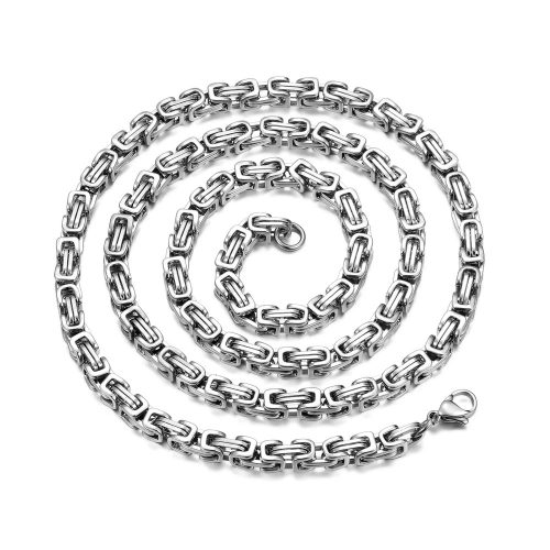 Nemesacél Férfi Ezüst Színű Királyláncos Láncos Nyaklánc 60CM / 5MM