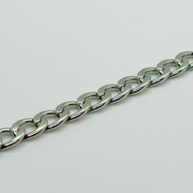   Nemesacél Férfi Ezüst Színű Kubai Láncos Nyaklánc 50CM / 6MM