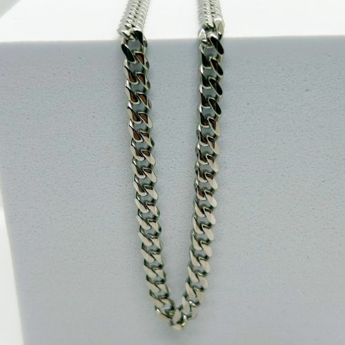 Nemesacél Ezüst színű Kubai Láncos Férfi Nyaklánc 45CM / 5MM