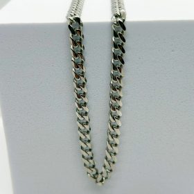   Nemesacél Ezüst színű Kubai Láncos Férfi Nyaklánc 55CM / 5MM