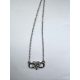 Nemesacél Ezüst Színű Szives Köves Nyaklánc