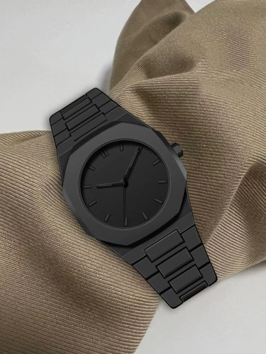 Férfi fekete kvarc karóra