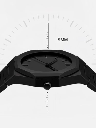 Férfi fekete kvarc karóra