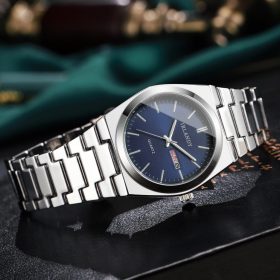 Irlandy Férfi ezüst színű kék számlapos kvarc karóra